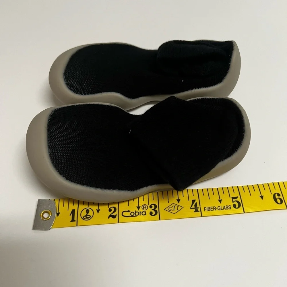 3/$15 Toddler Black and Gray Sock Shoes